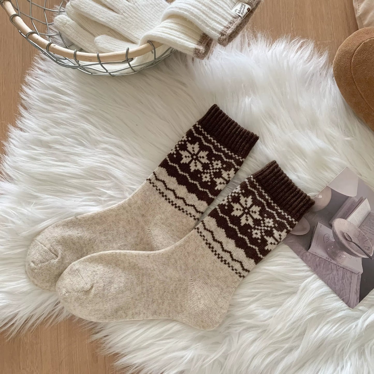 Women's Crew Wool Cabin Socks