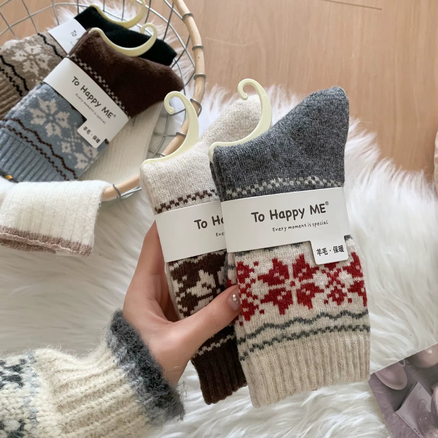 Women's Crew Wool Cabin Socks