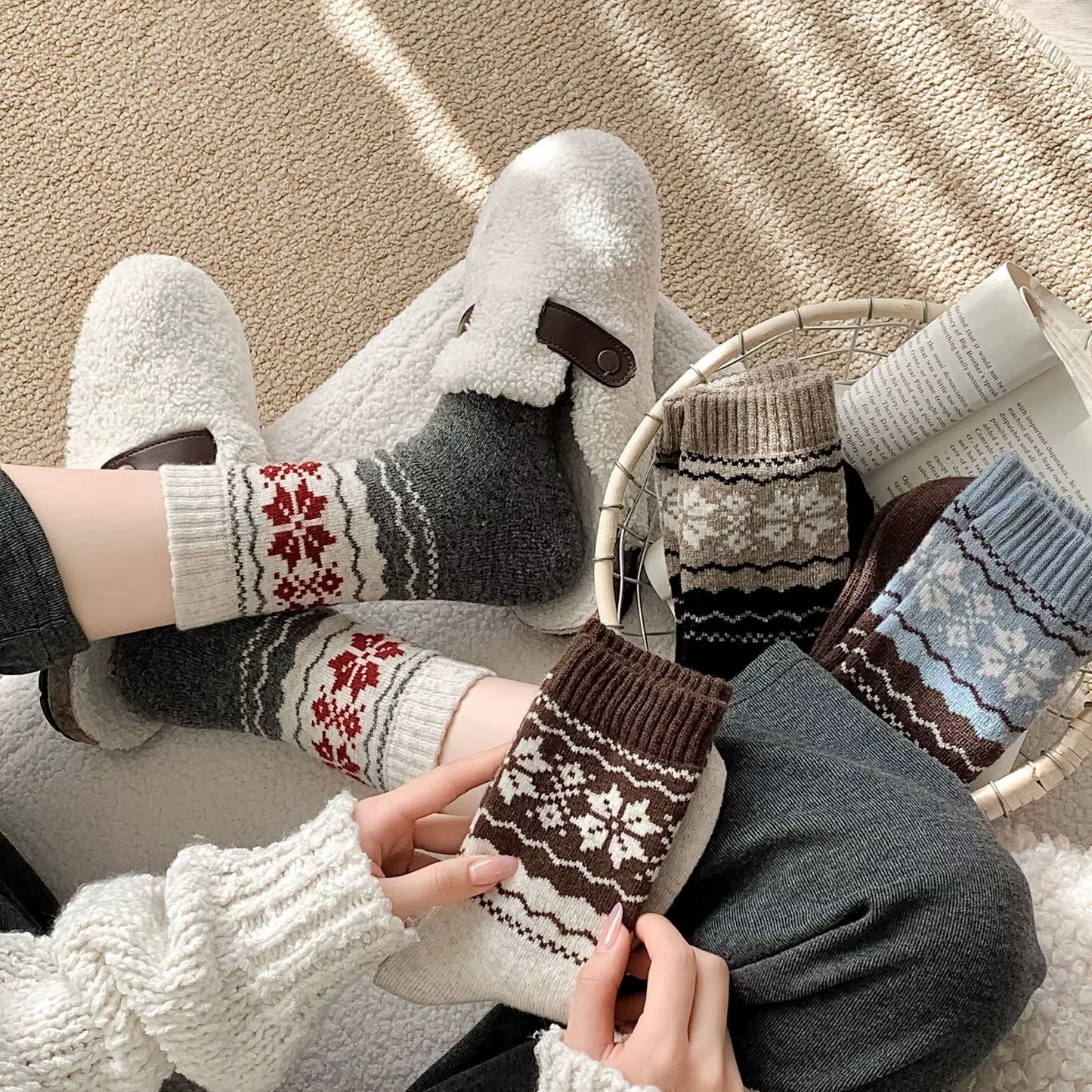 Women's Crew Wool Cabin Socks